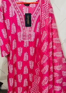 cotton Pink  Print Kurta Set fixed price unused