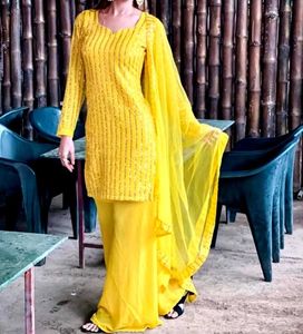 Yellow Embroidered Kurta Set