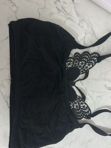 Black Lace Butterfly Sports Bra