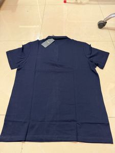 Fendi Roma Navy Cotton Polo TShirt