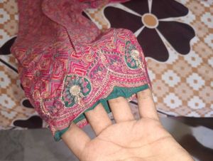 Cotton Work Kurta Set Wit Duapata
