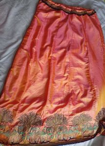 Silk Embroidery Lehenga Choli peach