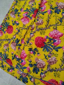Yellow Floral Kurta Set with Dupatta