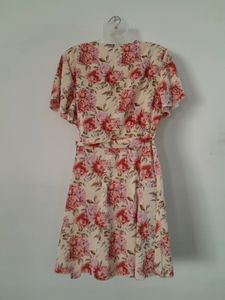 Cream Printed Dress (Women's)