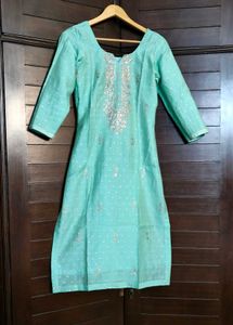 Elegant Sea Green Banarasi Silk Suit Set