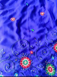 New Without Tag- Embroidered Saree