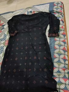Elegant Black Printed Kurta