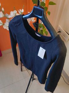 Korean Stylish Black Long Sleeve Top