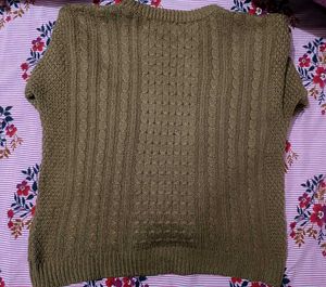 Sale Brown Knit Pullover Sweater