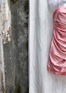 I. Chic Pink Ruched Party Dress