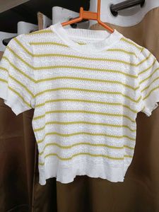 Cute Striped Short Sleeve Top