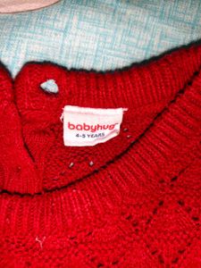 Red Knit Sweater dress