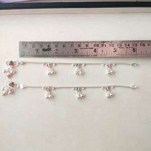 Pure Silver Anklet for baby boys and girls 1 Pair