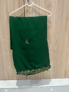 Green Embroidered Kurta Pant Set