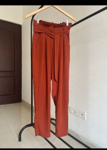High Waisted Paperbag Waist Pants