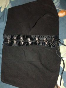 Black corset with lace detail