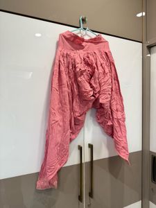 Pink Kurta with Gold Stripes
