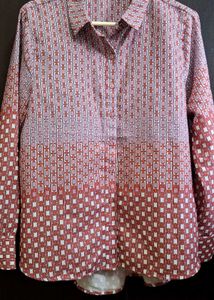 Patterned Button-Down Shirt