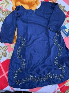 Elegant Navy Blue Kurta Set