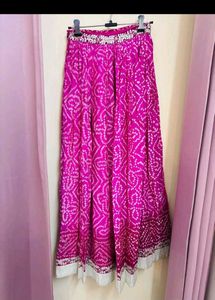 Bandhani Pink Lehenga| XS |