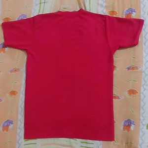 Vibrant Pink Textured T-Shirt