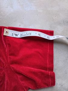 Red Velvet Blouse Top