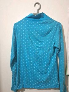 Blue Polka Dot Turtle Top💙