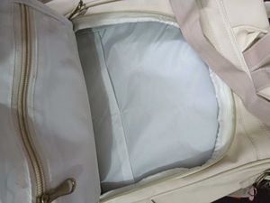Cream Embroidered Backpack