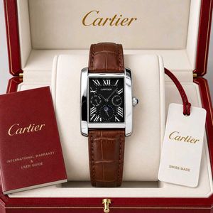 Elegant Cartier Watch Leather Strap