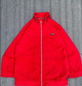 Red 'PURE' Zip-Up Jacket