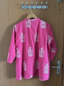 Pink Print Kurta XL