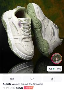 Asian White Casual Sneakers
