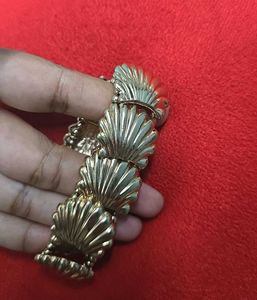 Gold Tone Seashell Bracelet