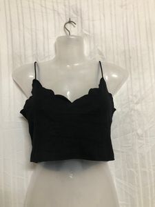 Shein Black Sleeveless Crop Top
