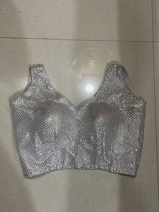 Silver Sequin Blouse