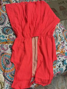 Coral Sleeveless Mini Dress