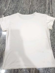 Classic White T-Shirt and black