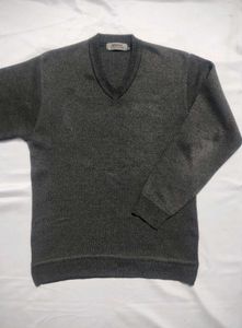 Grey V-Neck Pullover