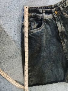 Washed Denim Cutoff Shorts