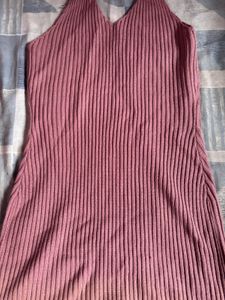 Ribbed Halter Neck Mini Dress💗(not wore once)
