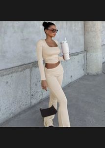 Newme Cream Ruched Long Sleeve top