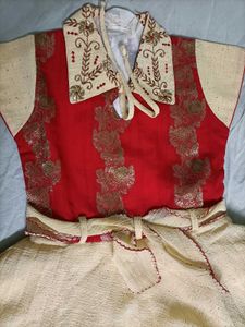 Beautiful Red and Beige Frock for newborn