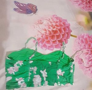 Floral Green Two-Piece Set