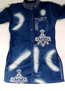 Stylish Blue Denim Kurta