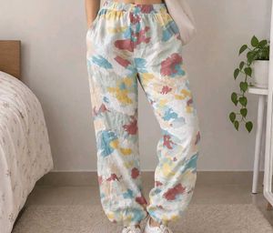 Colorful Abstract Print Jogger Pants