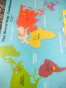 World Map Continent Puzzle
