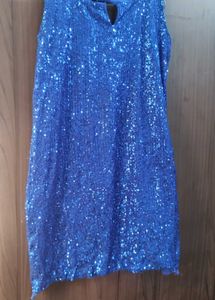 Stunning Blue Sequin Party Dress