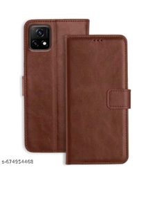 Stylish Brown Leather Flip Cover for VIVO Y72