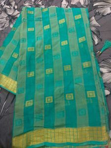 Beautiful Green &amp; Gold Saree