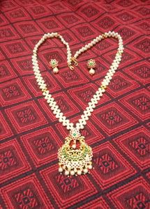 Pearl Necklace and Earring Set